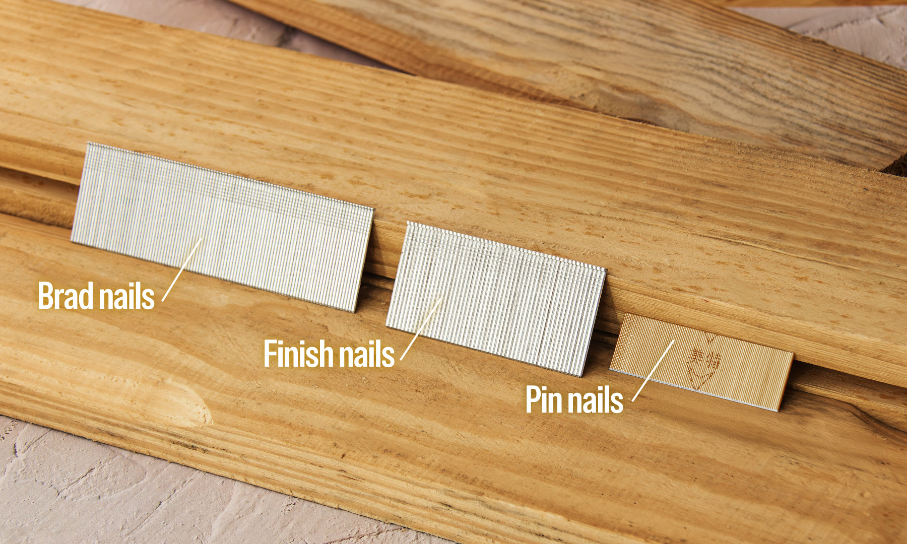 Brad Nails vs. Finish Nails vs. Pin Nails: Which to Choose?