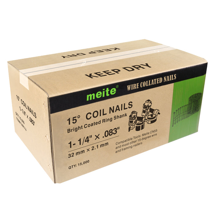 15 Degree Ring Shank Coil Nails - MEITE USA