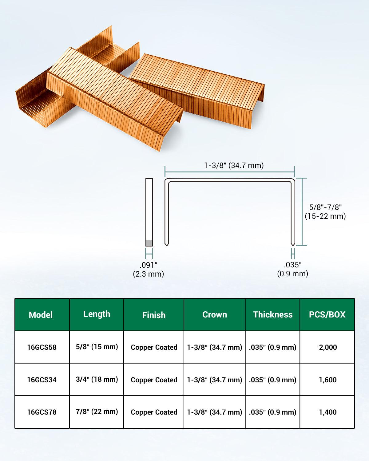 16 Gauge Carton Closing Staples 1-3/8