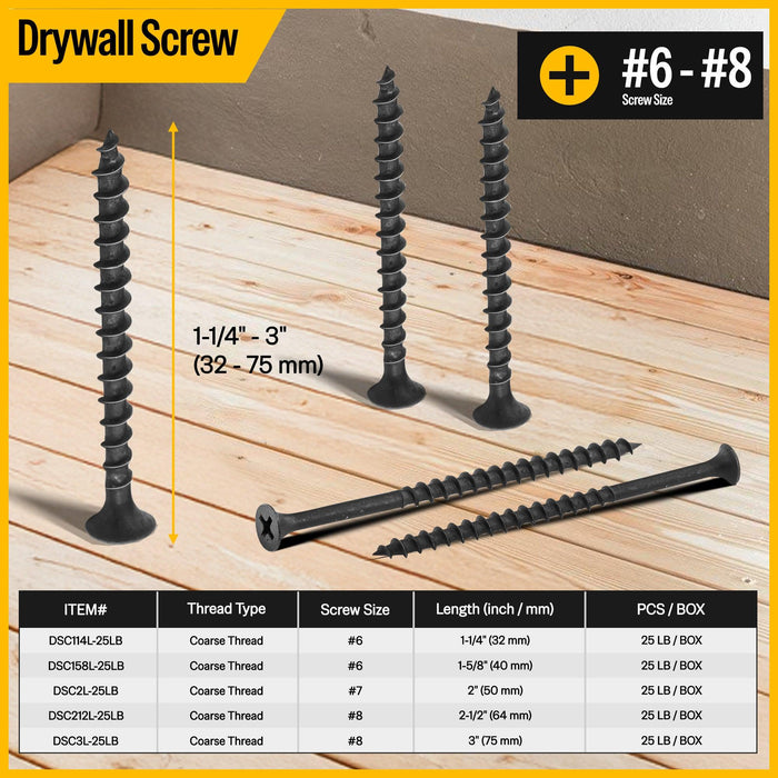 1-1/4 drywall screws