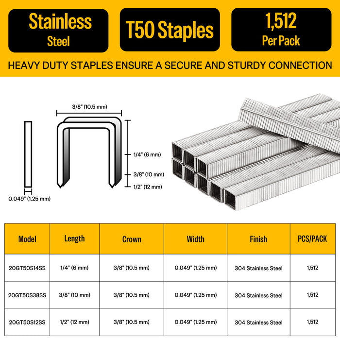 T50 heavy duty staples