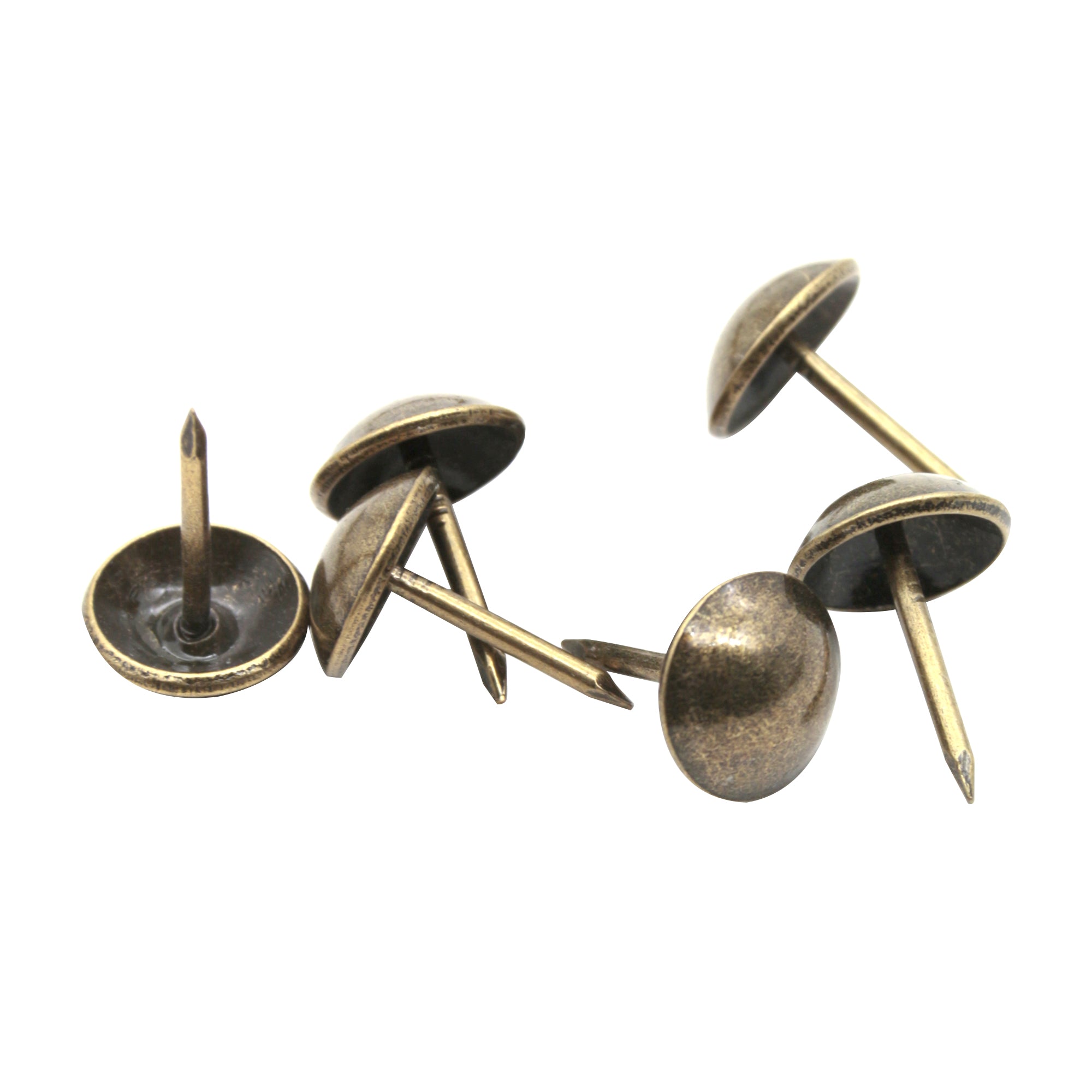 QZOOVNJ 3/4â€ Bronze Upholstery Nail Tacks, Furniture Thumb  Tack Pins Assortment Kit for Sofa Shoe DIY Wood