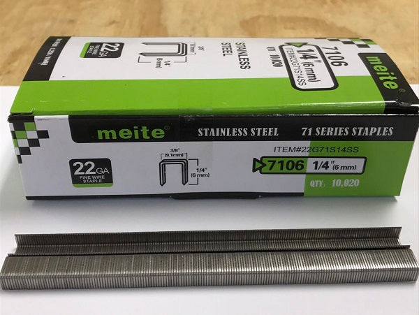 Meite MT7116B 22 Gauge 3/8-Inch Crown 9/16 to 5/8 Length Fine Wire Stapler Professional for Picture Frame
