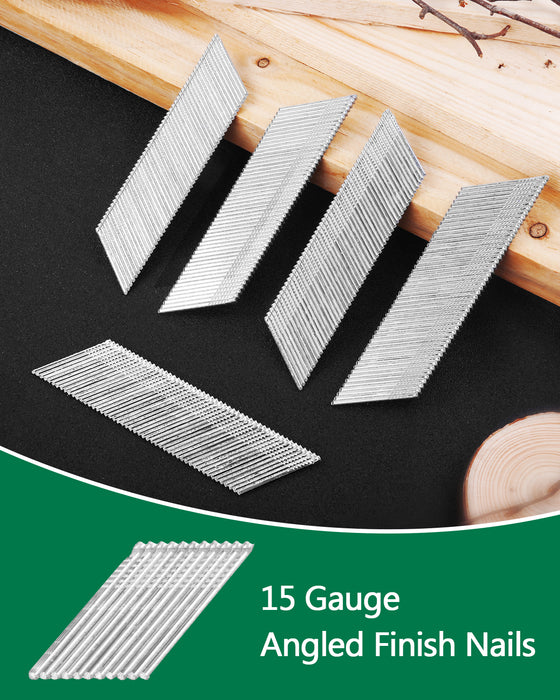 15 Gauge 34 Degree DA Series 1-1/4" to 2-1/2" Length Angled Finish Nails - MEITE USA