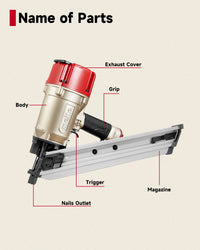30 Degree Round Head 2" to 3-1/4" Length Paper Collated Framing Nailer--SN3483F