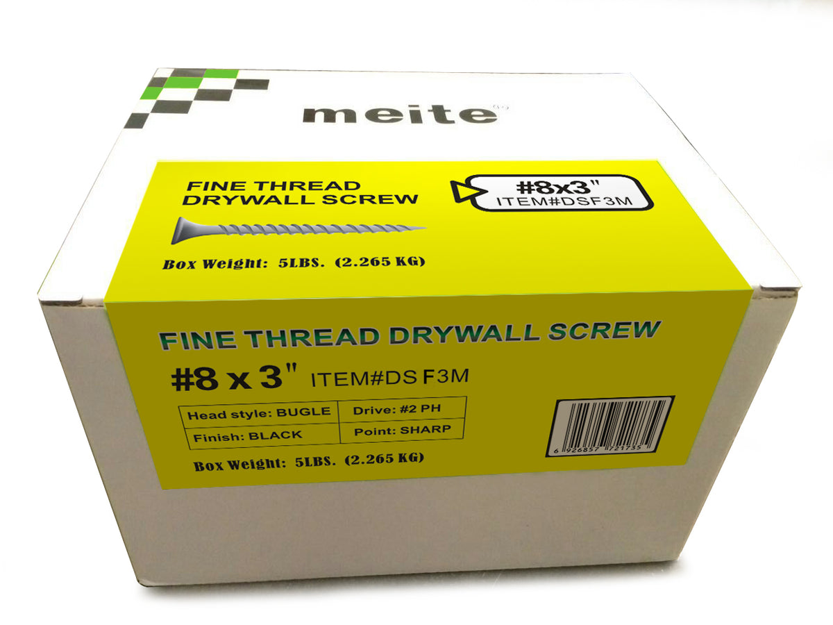 1-1/4'' to 3'' Length Fine Thread Drywall Screws with Bugle Head - Meite USA