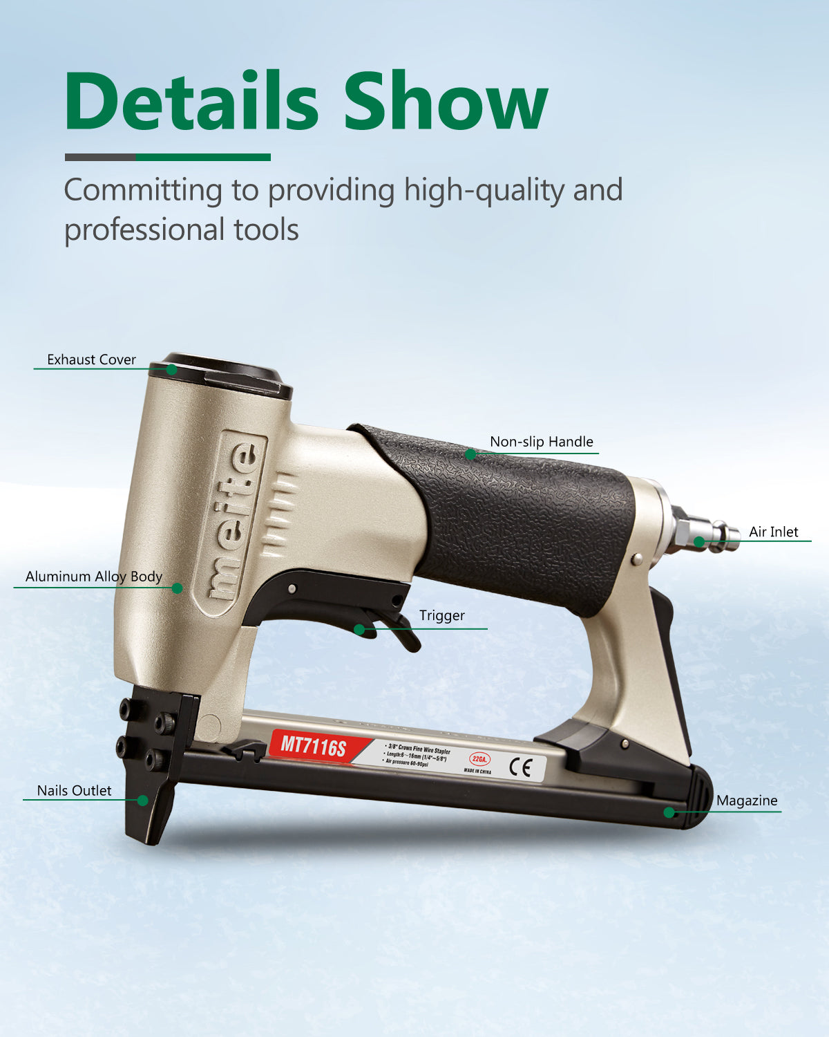 Heavy duty sale air staple gun