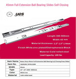Full Extension Ball Bearing Drawer Slides 100 lbs Capacity Kitchen Cabinet Drawer Slides (15 Pairs) - Meite USA