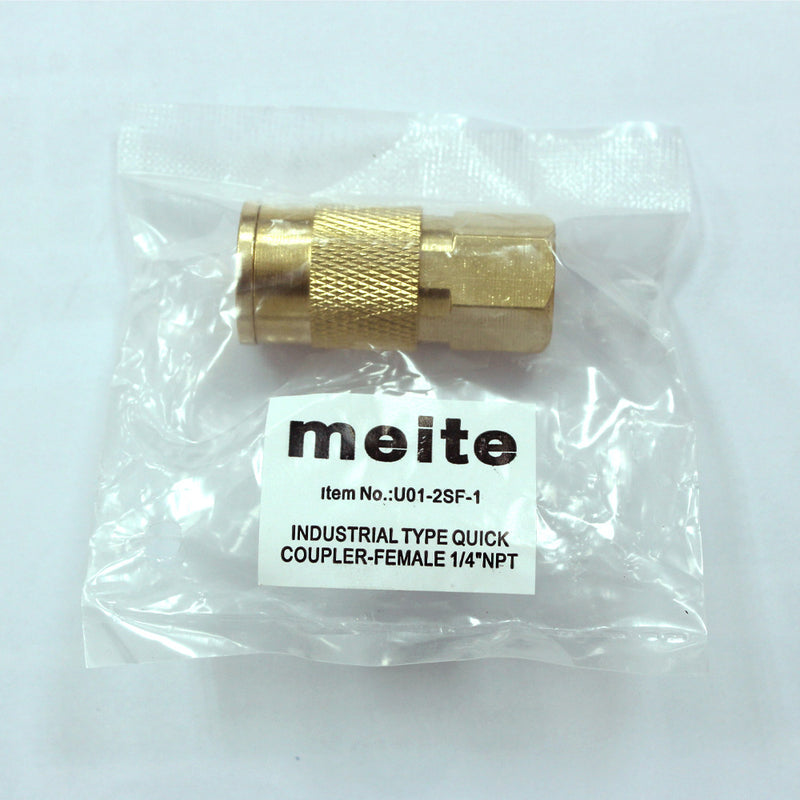 Milton Type 1/4" NPT Industrial Brass Thread Female Quick Coupler - Meite USA