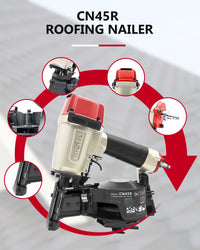 15 Degree 7/8" to 1-3/4" Coil Roofing Nailer--CN45R
